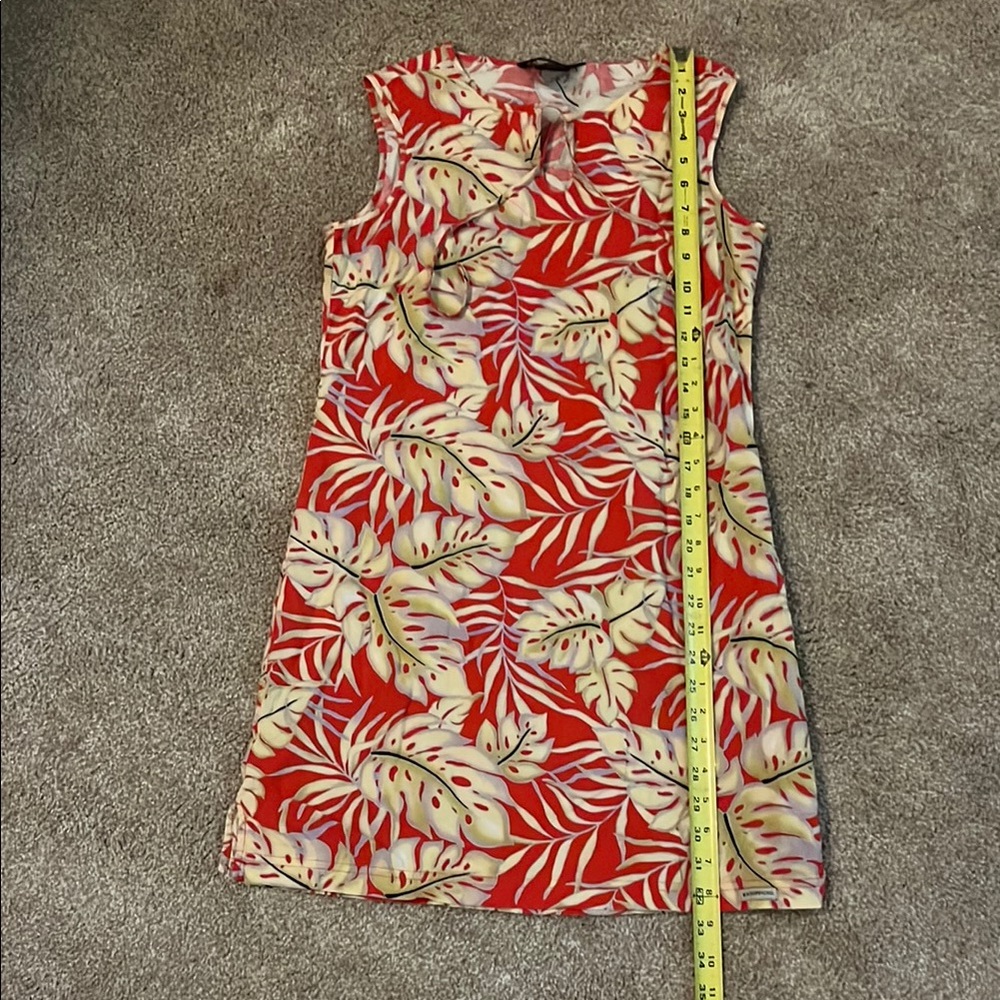 Exofficio Tropical Leaf Print Sleeveless Dress